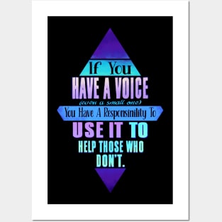 Use Your Voice Posters and Art